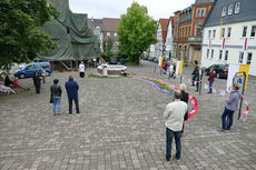 Bluemteppich auf dem Naumburegr Marktplatz (Foto: Karl-Franz Thiede)